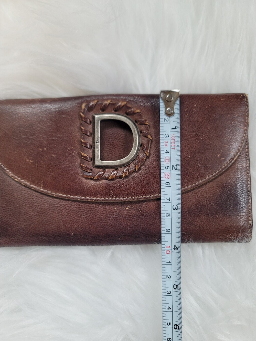 Dior Vintage Wallet Brown, Leather - Picture 9 of 11